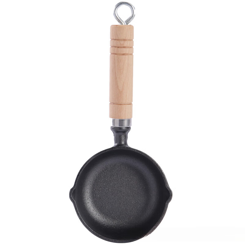 【严选百货】家用热油泼油煎蛋小铁锅加厚铸铁平底不粘锅电磁炉燃 11cm 口径高4厘米 京东折扣/优惠券