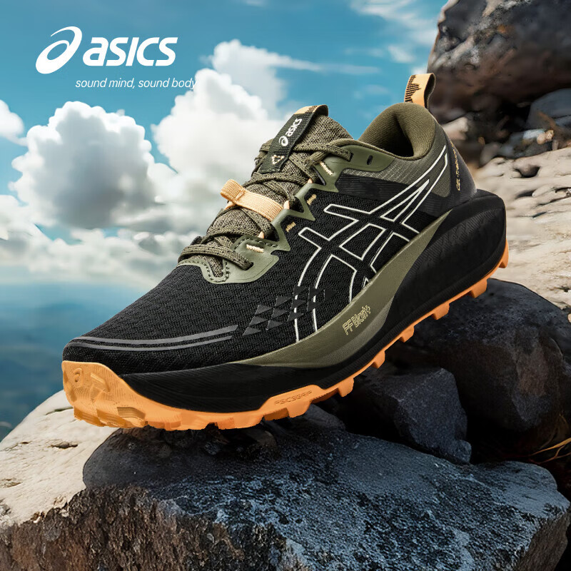 ��ɪʿ��asics��ԽҰ�ܲ�Ь��ЬGEL-Trabuco 13͸��������������˶�Ь1011B973 684Ԫ