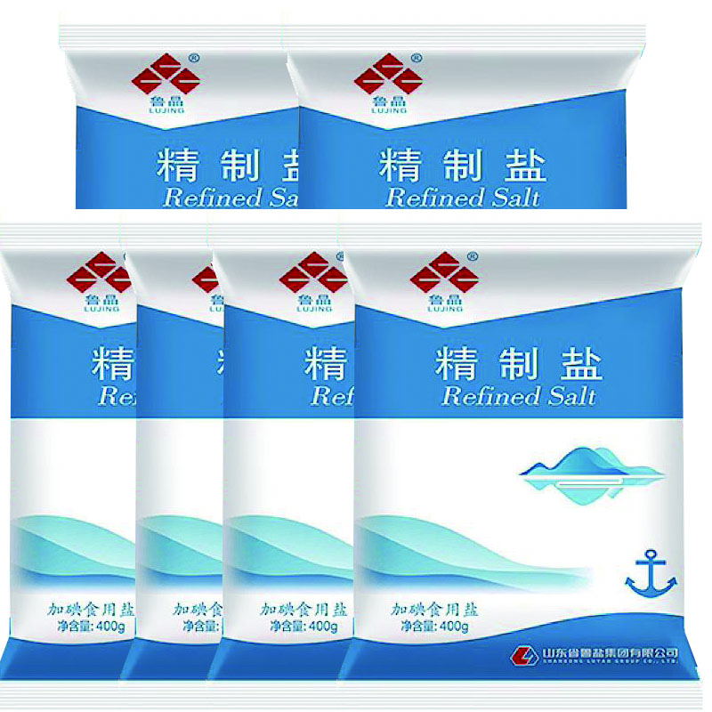 山东鲁晶加碘食用盐400g精制盐细盐炒菜碘盐食盐家用炒菜调味料 活动-精制盐 （加碘）400g*2袋