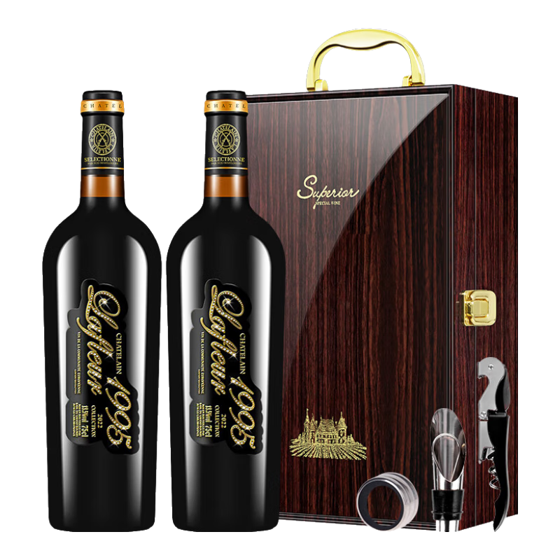 ��쳷���ԭƿ���ں�� ��쳹ݲ�1995�ɺ����Ѿ�750ml*2ƿ ˫֧������װ 138Ԫ