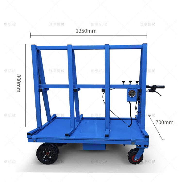 丹斯提尼电动工地拉板车板材推车电动玻璃车折叠车运输车拉石膏板车运