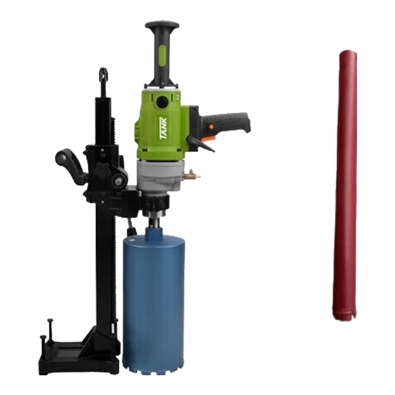 坦克（TANK）坦克水鉆機(jī)大功率打孔水電鉆開孔機(jī)兩用金剛石工業(yè)工 6155無(wú)水封款攪拌套餐1700W