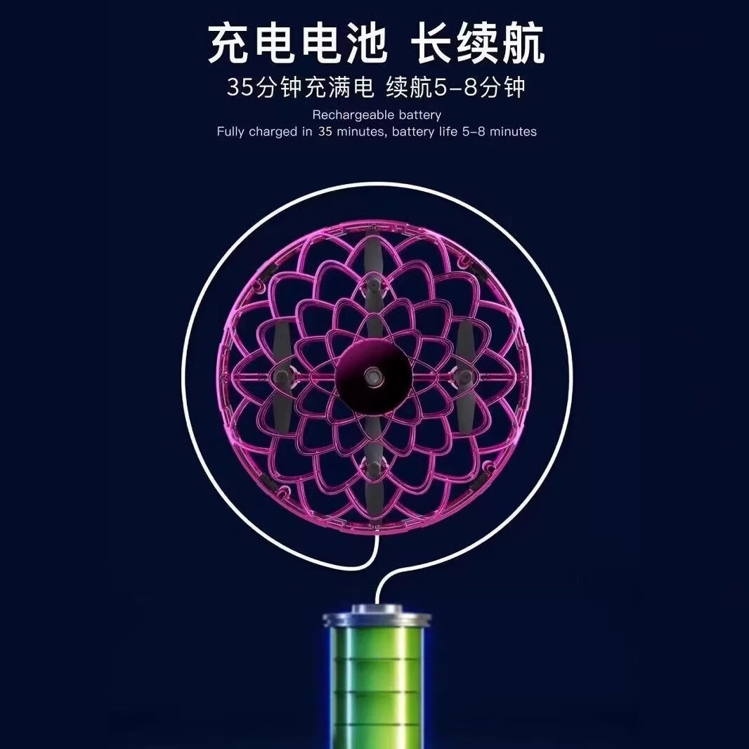 TESIMAI全新三代自动感应飞行球智能感应悬浮男孩生日礼物UFO玩具 黑科技-UFO感应飞行器【紫色】