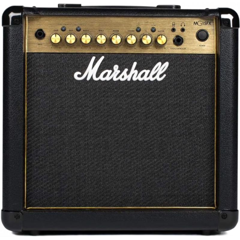 馬歇爾（Marshall）MG15GFX COMBO 15W放大器專(zhuān)業(yè)失真馬勺吉他音箱 內置數字FX 緊湊便攜 四通道 黑色