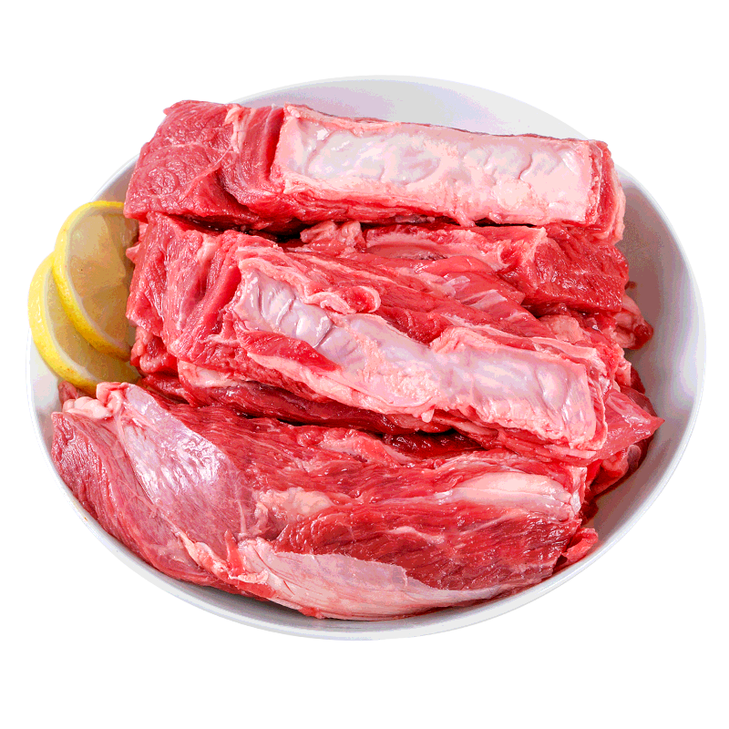 西鲜汇甘肃黄牛 新鲜去骨牛肋条3斤 原切生鲜牛肉烧烤食材 源头直发