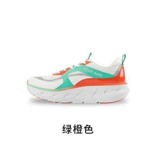 酷拉锐阳光海岸绿橙色透气减震护膝男女同款跑步鞋男鞋运动鞋跑步鞋女鞋 绿橙色 40