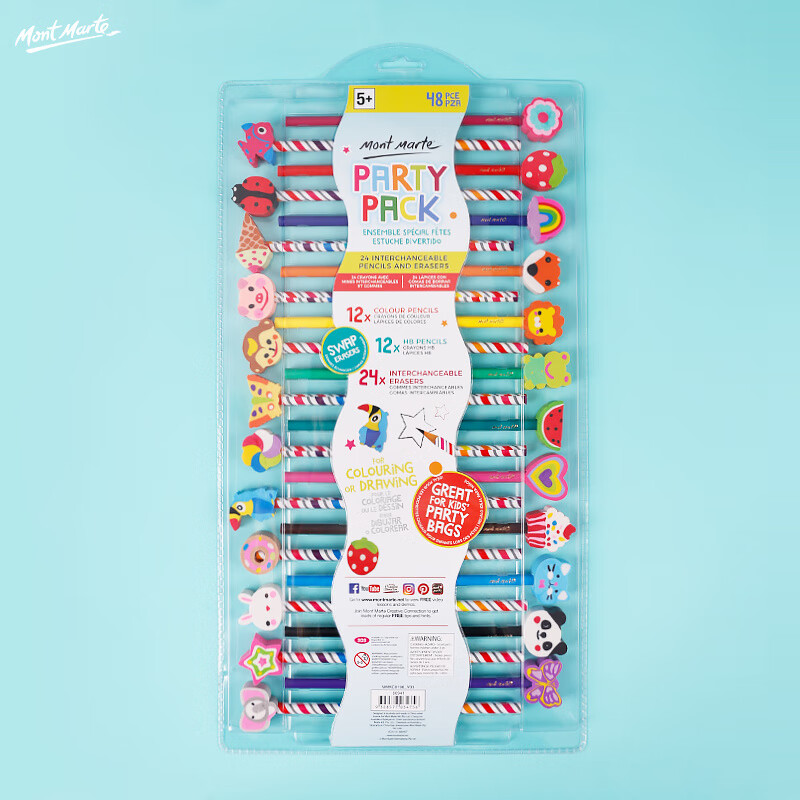 蒙瑪特兒童鉛筆帽小學(xué)生幼兒園用初學(xué)者帶橡皮擦頭卡通可愛(ài)超萌創(chuàng )意組合12色彩鉛12支HB開(kāi)學(xué)獎品 橡皮擦筆帽鉛筆