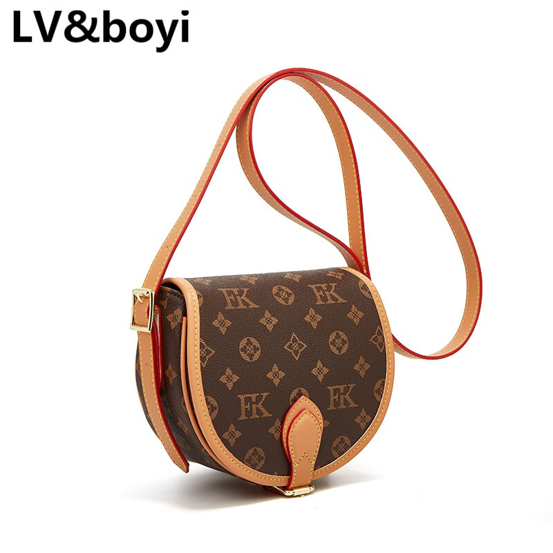 lvboyi奢侈品官方品牌包包女包马鞍包女2022新款潮时尚感单肩斜挎包半