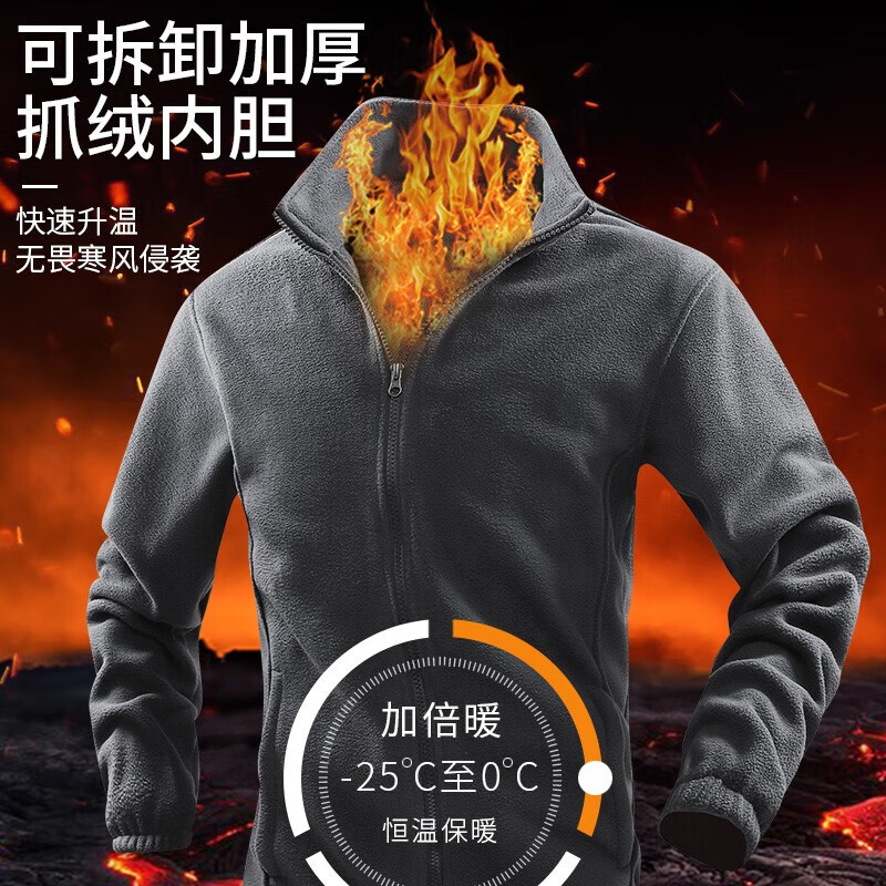 冲锋衣男春秋冬季外套2025新款户外大码三合一可拆卸登山防风夹克 559墨绿色三合一【加绒内胆可拆卸】 7XL【240-260斤】