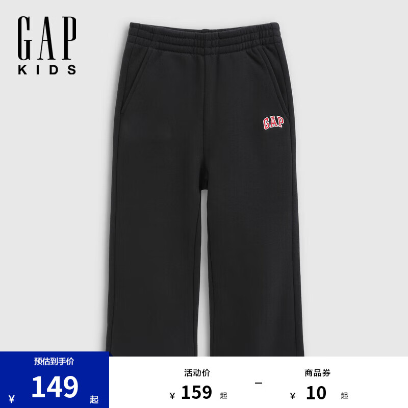 GapŮͯ2025�＾�¿�logo�ɽ���΢����֯�����ͯװ���п�805486 ��ɫ 120 cm(6-7��) ���޳���