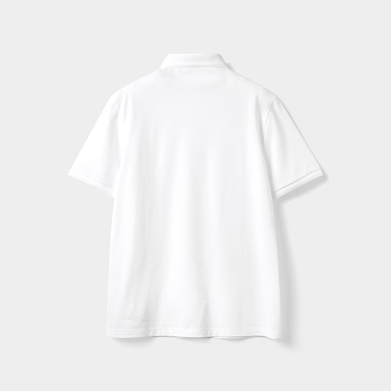 黑鲸纯色短袖polo衫男2025年夏季新品舒适翻领基础短袖上衣男 本白09 2XL