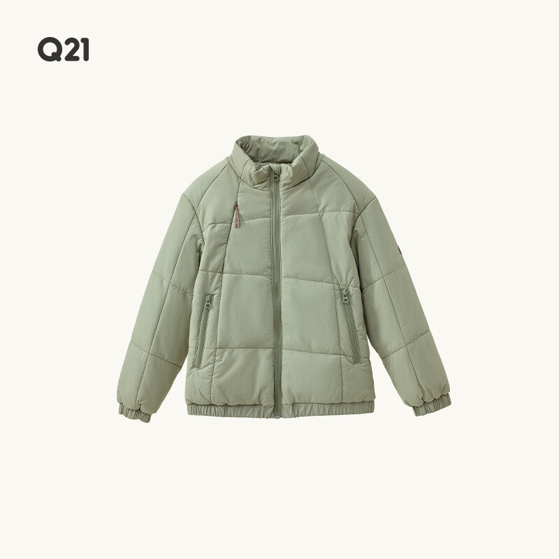 Q21【采销直播间专享】软心绵校服神器男女儿童棉服纯色秋冬保暖外套 浅草绿 130 cm
