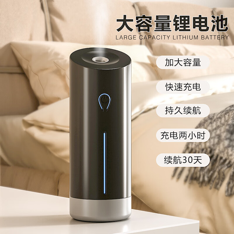 家用香薰机静音商用卫生间酒店瑜伽自动扩香机雾化厕所车载 睿智黑 邂逅