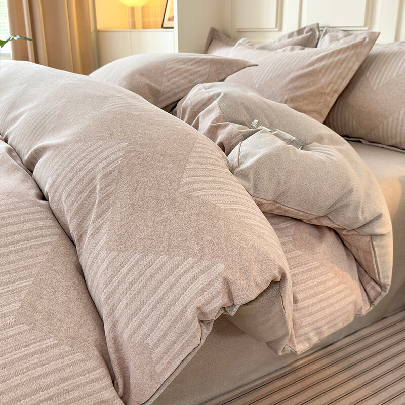 猫人卡通磨毛床上四件套秋冬床单被套2025新款非全棉纯棉宿舍床品 威斯丁【原棉磨毛面料亲肤裸睡】 床单款 1.8m床四件套【适200*230cm被芯】