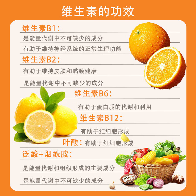 同仁堂b族维生素复合维生素b族复合维生素b族含8种维b1b2b6b12男士女士 高含量 易吸收 100片*3瓶