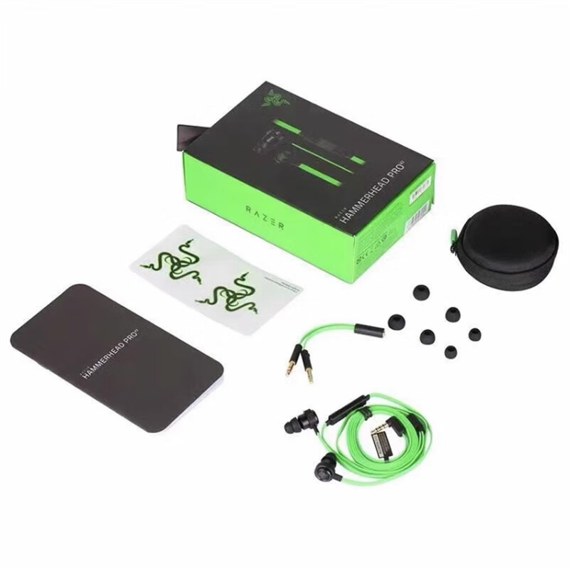 razer/雷蛇战锤狂鲨版v2入耳式耳机吃鸡游戏线控耳麦电脑手机全新未拆