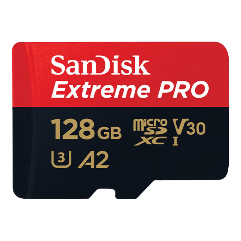 闪迪（SanDisk）128GB TF（MicroSD）内存卡A2 4K V30 U3 C10 至尊超极速移动存储卡 读速200MB/s 写速90MB/s