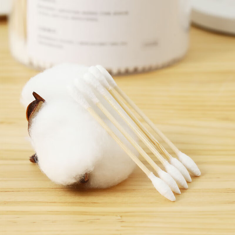 洋臣盒装双头棉签一次性棉签掏耳朵棉签成人棉签卸妆清洁工具套装 2盒装【圆头+螺旋头】