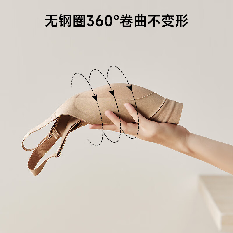 猫人(MiiOW)粉底液内衣胸罩薄款2025年新款女士无痕内衣女生软支撑无钢圈文胸