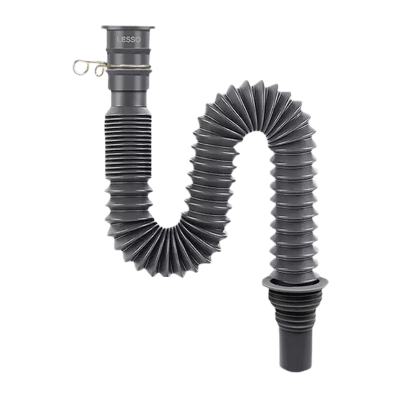 联塑面盆下水器 面盆出水管 可伸缩弯曲防臭密封 洗脸盆排水管