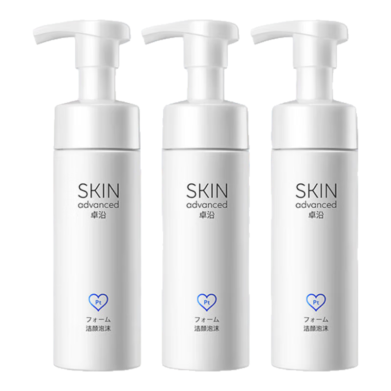 卓沿（SKIN ADVANCED）屈臣氏SA白金氨基酸泡沫洗面奶洁面敏感肌补水保湿新旧包装随机发 净柔洁颜泡沫 150ml *3
