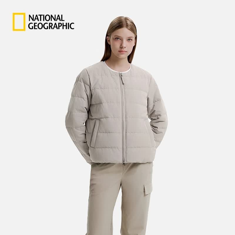 国家地理（National Geographic）25秋新品HERON女款鹅绒轻薄羽绒服 淡棕色BEIGE XS