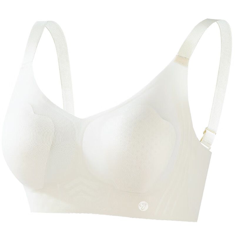 古今内衣女士文胸罩聚拢上托超薄无钢圈无痕收副乳凉感夏季高中生 香槟 隐形果冻感猫爪杯 S 70/32ABC  (建议80-95斤)