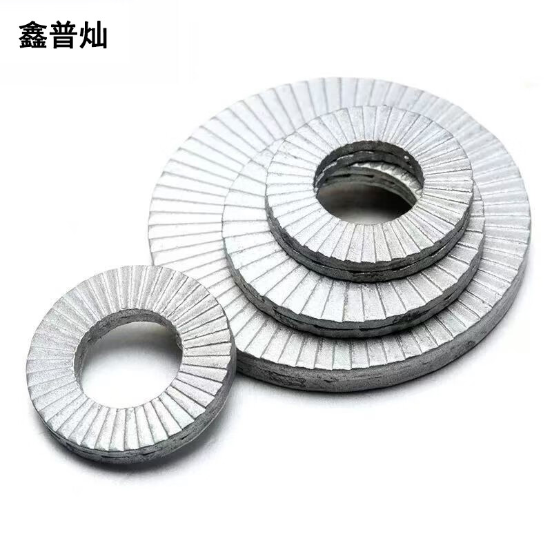 鑫普灿双叠垫片防松垫片双层自锁垫圈防滑垫片弹性垫片 个 M4