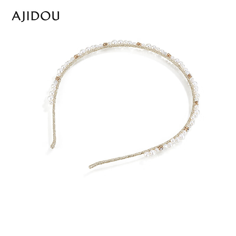 AJIDOU阿吉豆头箍女款简约精致时尚细发箍日常百搭生日礼物送女友 白色 1个