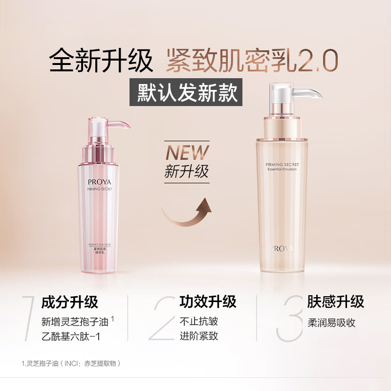 珀莱雅（PROYA）乳液女紧致肌密精华乳单瓶保湿水乳护肤品化妆品旗舰 紧致肌密乳液【实发2瓶】+20ml乳液*2