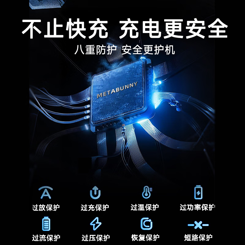 元兔【3C认证】 60000毫安大容量充电宝移动电源 140W快充 可上高铁 户外直播露营应急适用手机笔记本 灰色|55W+充电头20W