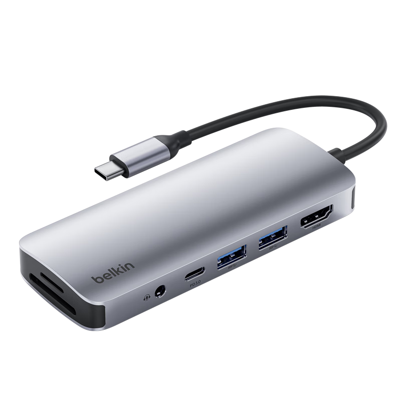 ������BELKIN��Type-C��չ�� ��Ч7��1��չ iPad, Apple����ת�� PD����100W HDMIͶ�� USB/SD���� AVC009-V2