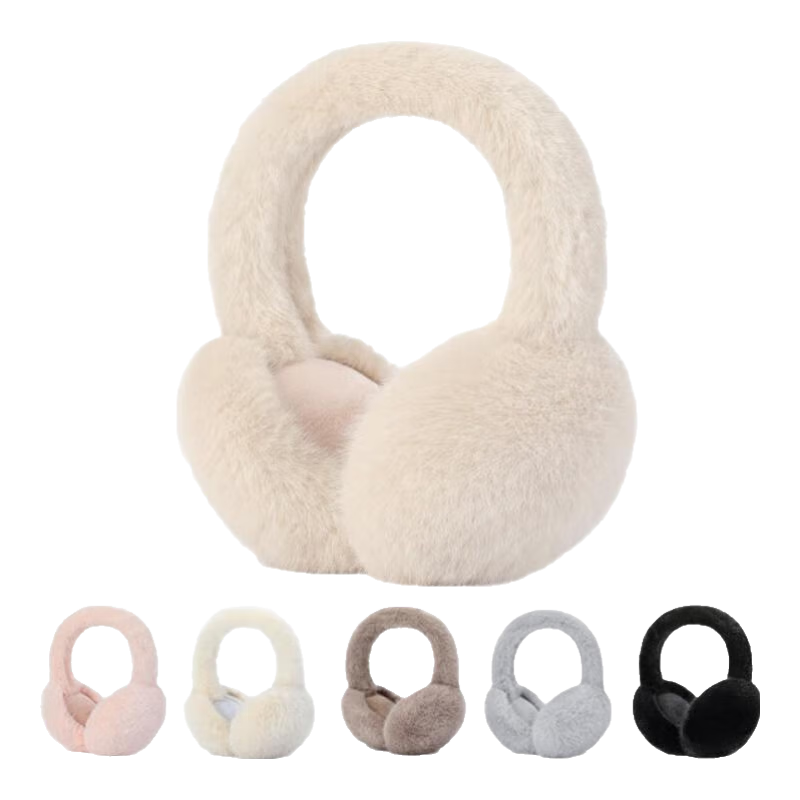 GOLOVEJOY保暖耳罩女冬可爱风简约耳捂子防冻耳朵套韩版毛绒耳包学生可折叠 【卡其色】聚热保暖“适用大小头围” 24.9元(需首购) 包邮