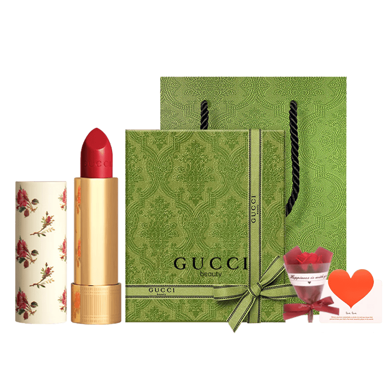 古驰（GUCCI） 口红绒雾哑光208碎花丝润套装唇釉505217生日礼物圣诞礼物送女生 【热卖】丝润口红 25#苹果红
