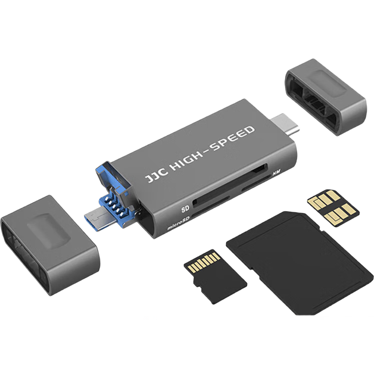 JJC USB3.0 ڻΪֻNM SD/TFٶһOTG֧Type-C׿ƻ16/15ȡ洢  Type-C+USB+Micro B
