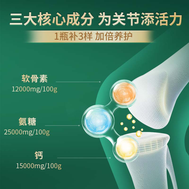 健尔马硫酸软骨素氨糖钙胶囊 90粒 氨糖软骨素 中老年人 90粒*11瓶