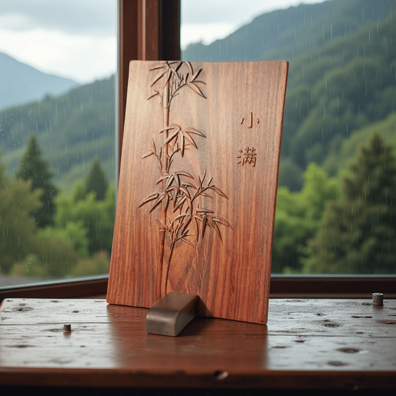 言吾臻境小满竹意国标红木桌面艺术品摆件家居书房茶室装饰送领导长辈礼物