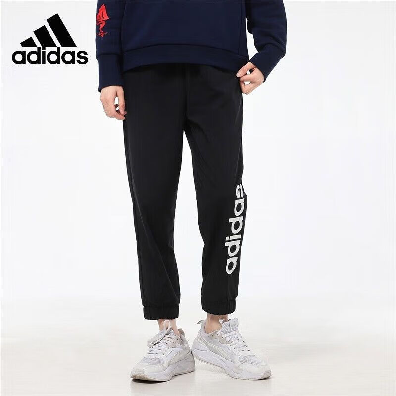 阿迪达斯运动裤女子休闲裤训练跑步针织长裤GP5584 L 黑色