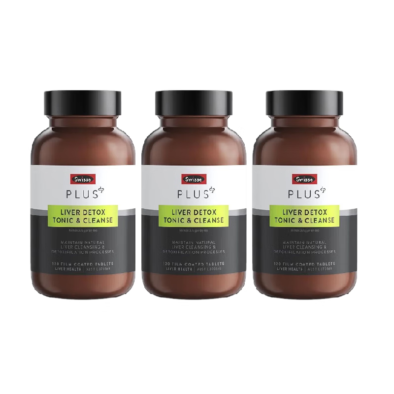 斯维诗（SWISSE）PLUS护肝净肝片 70倍浓缩奶蓟草 含姜黄洋蓟甘草澳洲进口120片/瓶 3瓶（周期装）巩固状态精神百倍
