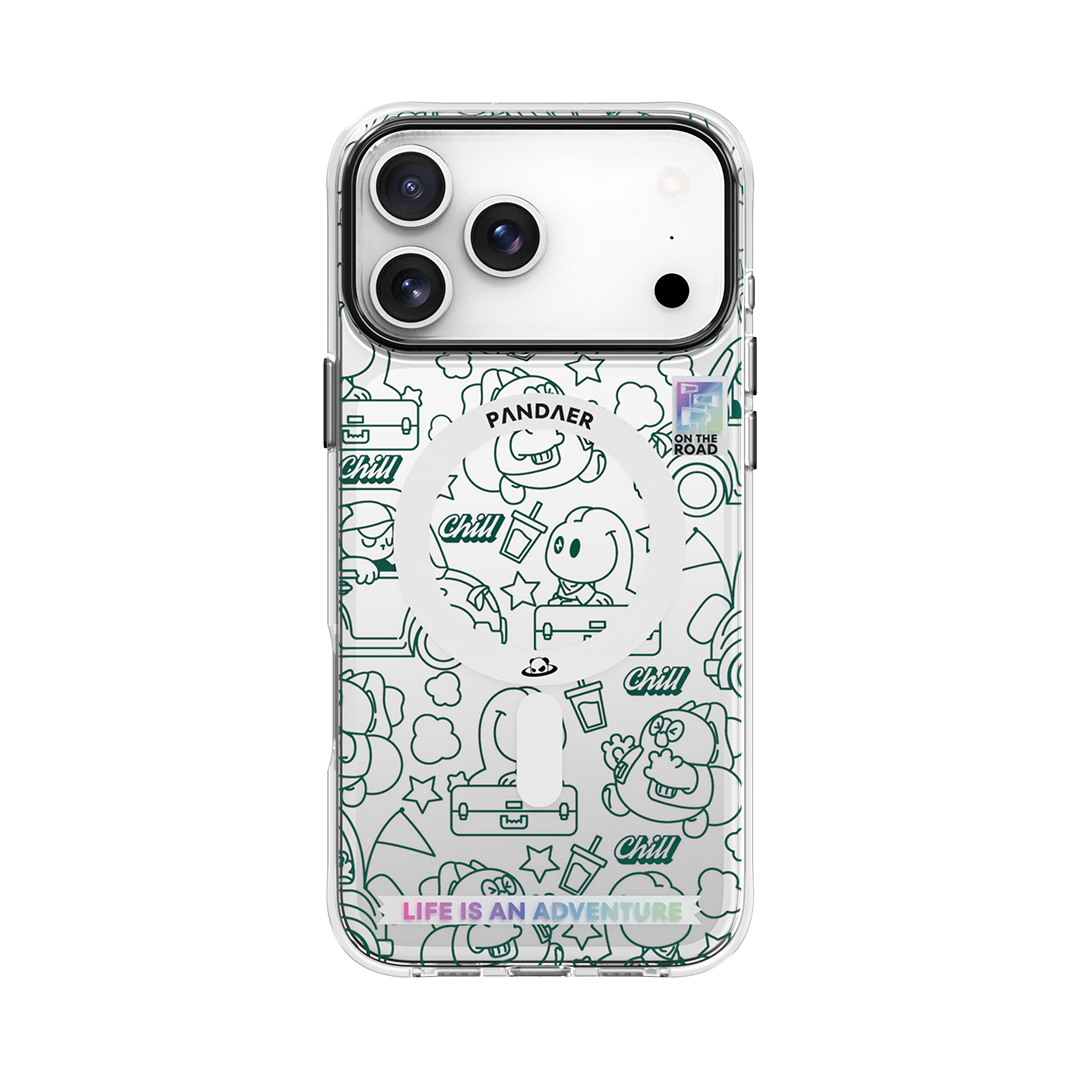 魅族（MEIZU）PANDAER 旷野 妙磁抗菌手机壳 适用iPhone 17 Pro Max 电子绿洲 大孔设计 IML印刷 全包 磁吸 防摔