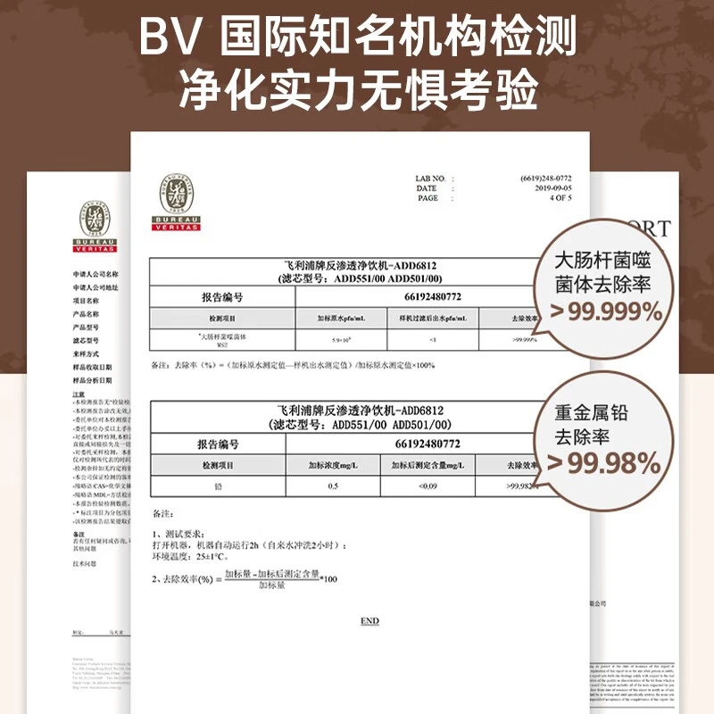 飞利浦（PHILIPS）家用净水器 加热直饮一体机 台式免安装即热直饮水机 反渗透净水器双芯 5升大水箱ADD6836/93 【升级一级水效】
