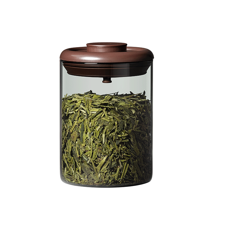 安扣（ANKOU）茶葉罐密封罐家用便攜小玻璃茶葉盒大號綠茶收納盒普洱茶儲存罐
