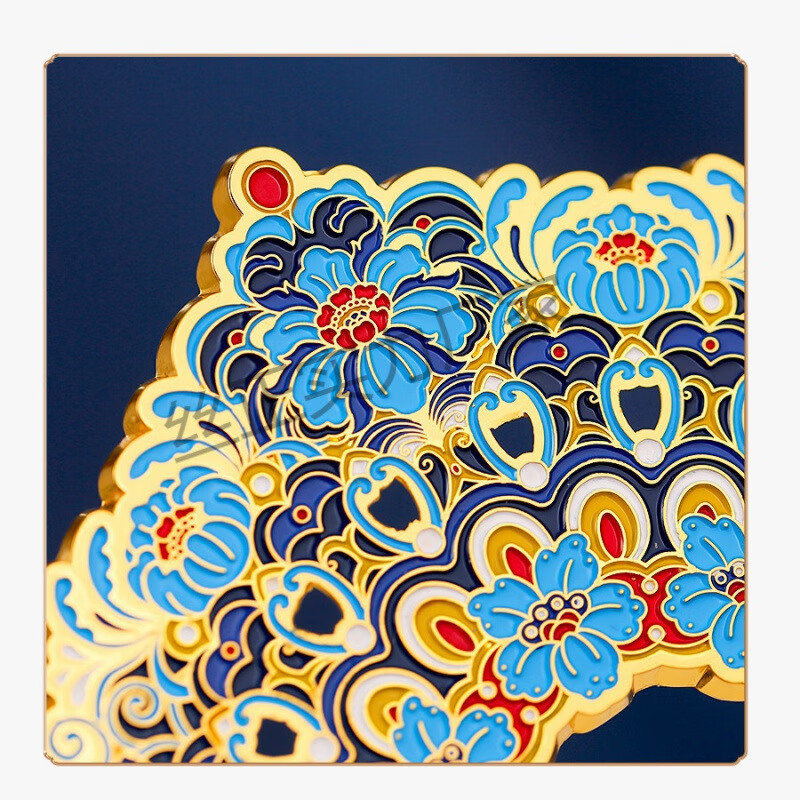 北京故宫博物馆凤冠冰箱贴文创西安青岛南京院国博上海纪念品 宝相簪花冰箱贴—卡纸装