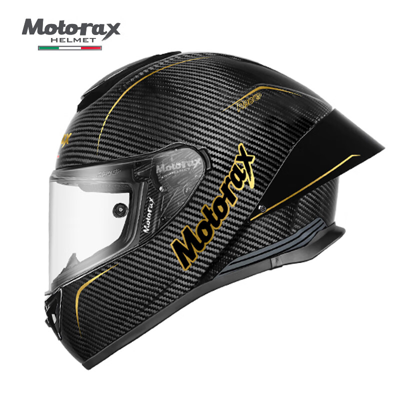摩雷士（MOTORAX）R90GP摩托車頭盔男碳纖維女機車全盔大尾翼賽道四季通用 光線【默認透明鏡片】送彩鏡+ S