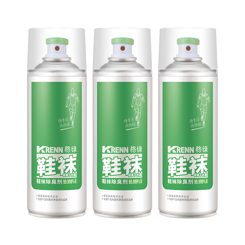格绿鞋袜除臭喷雾280ml 鞋袜去脚汗臭篮球鞋除臭喷雾杀菌便携 鞋袜除臭喷雾280ml*3瓶 280ml  正装