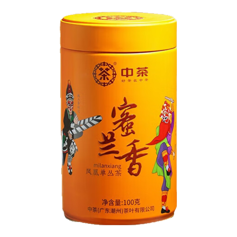 中茶潮州鳳凰單樅特級(jí)茶葉蜜蘭香鴨屎香 節(jié)日送禮品長(zhǎng)輩 【潮汕特色】蜜蘭香100g*1罐
