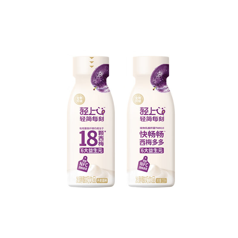 轻上西梅多多酸奶饮品膳食纤维女男大餐解腻益生元饮料 西梅多多酸奶饮品220ml*10瓶