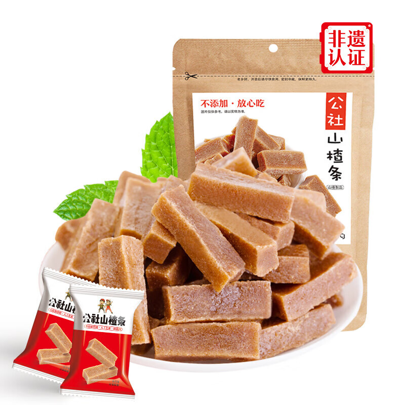 沂蒙公社0添加剂山楂条100g – 儿童休闲零食，健康美味！仅售￥8