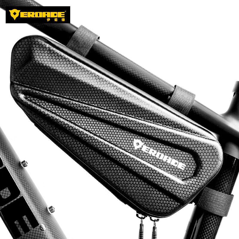 EROADE德国EROADE自行车前梁包山地公路车三角收纳包单车上管骑行包配件 黑色【硬壳防水】横梁三角包 1.5L