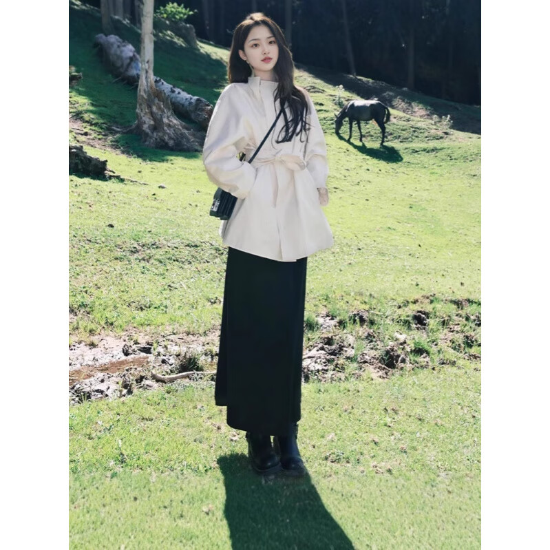 FOURDATRY��ɫ�����������Ů2025���＾�¿�С���Ӹ߼���Ӣ�׷�̿����Ů �װ�ɫ L 218.83Ԫ